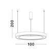 NovaLuce STING függeszték fém, fehér, LED, 3000K, 60W, 3480lm - NL-9558606