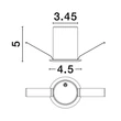 NovaLuce UHO beépíthető szpotlámpa fém, fehér, LED, 3000K, 3W, 215lm - 9570002