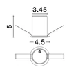 NovaLuce UHO beépíthető szpotlámpa fém, fehér, LED, 3000K, 3W, 215lm - 9570004