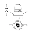 NovaLuce HOMER beépíthető szpotlámpa fém, fekete, LED, 3000K, 10W, 640lm - 9570005