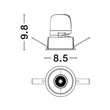 NovaLuce HOMER beépíthető szpotlámpa fém, fekete, LED, 3000K, 15W, 750lm - 9570007