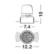 NovaLuce HOMER beépíthető szpotlámpa fém, fekete, LED, 3000K, 10W, 640lm - 9570009