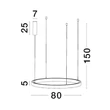 NovaLuce HALO függesztett mágneses sín fém, fekete, 10W, max.100W - 9580040