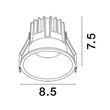 NovaLuce LUELA beépíthető szpotlámpa fém, fehér, LED, 3000K, 13W, 1040lm - 9580621