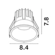 NovaLuce LUELA beépíthető szpotlámpa fém, fehér, fekete, LED, 3000K, 13W, 965lm - 9580625