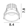 NovaLuce LUELA beépíthető szpotlámpa fém, fekete, fehér, LED, 3000K, 13W, 1040lm - 9580626