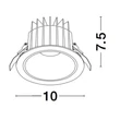 NovaLuce BRADY beépíthető szpotlámpa fém, fehér, LED, 3000K, 10W, 920lm, IP67 - 9580627