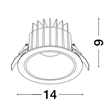 NovaLuce BRADY beépíthető szpotlámpa fém, fehér, LED, 3000K, 20W, 1840lm, IP67 - 9580628