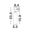 NovaLuce EURIKA fényforrás 3-fázisú sínekhez fém, fekete, LED, 4000K, 10W, 710lm - 9580629