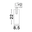 NovaLuce EURIKA fényforrás 3-fázisú sínekhez fém, fekete, LED, 4000K, 30W, 2345lm - 9580631