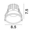 NovaLuce LUELA beépíthető szpotlámpa fém, fekete, LED, 2700K, 13W, 925lm - 9580640