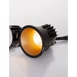 NovaLuce LUELA beépíthető szpotlámpa fém, fekete, arany, LED, 2700K, 13W, 1170lm - 9580641