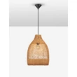 NovaLuce SOLITA függeszték fém, rattan, fekete, barna, E27 - NL-9586652