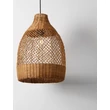NovaLuce SOLITA függeszték fém, rattan, fekete, barna, E27 - NL-9586652