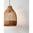 NovaLuce SOLITA függeszték fém, rattan, fekete, barna, E27 - NL-9586652