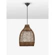 NovaLuce SOLITA függeszték fém, rattan, fekete, barna, E27 - NL-9586653