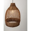 NovaLuce SOLITA függeszték fém, rattan, fekete, barna, E27 - NL-9586653