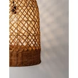 NovaLuce SOLITA függeszték fém, rattan, fekete, barna, E27 - NL-9586654