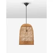 NovaLuce SOLITA függeszték fém, rattan, fekete, barna, E27 - NL-9586654