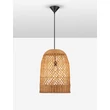 NovaLuce SOLITA függeszték fém, rattan, fekete, barna, E27 - NL-9586654