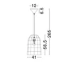 NovaLuce SOLITA függeszték fém, rattan, fekete, barna, E27 - NL-9586655