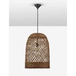 NovaLuce SOLITA függeszték fém, rattan, fekete, barna, E27 - NL-9586655