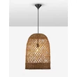 NovaLuce SOLITA függeszték fém, rattan, fekete, barna, E27 - NL-9586655