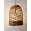 NovaLuce SOLITA függeszték fém, rattan, fekete, barna, E27 - NL-9586655
