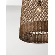 NovaLuce SOLITA függeszték fém, rattan, fekete, barna, E27 - NL-9586655