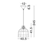 NovaLuce SOLITA függeszték fém, rattan, fekete, barna, E27 - NL-9586656