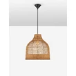 NovaLuce SOLITA függeszték fém, rattan, fekete, barna, E27 - NL-9586656