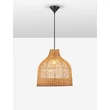 NovaLuce SOLITA függeszték fém, rattan, fekete, barna, E27 - NL-9586656
