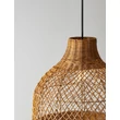 NovaLuce SOLITA függeszték fém, rattan, fekete, barna, E27 - NL-9586656
