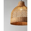 NovaLuce SOLITA függeszték fém, rattan, fekete, barna, E27 - NL-9586656