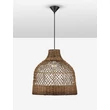 NovaLuce SOLITA függeszték fém, rattan, fekete, barna, E27 - NL-9586657