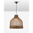 NovaLuce SOLITA függeszték fém, rattan, fekete, barna, E27 - NL-9586657