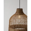 NovaLuce SOLITA függeszték fém, rattan, fekete, barna, E27 - NL-9586657