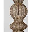 NovaLuce BREENA függeszték fém, rattan, fekete, barna, E27 - NL-9586658