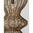NovaLuce BREENA függeszték fém, rattan, fekete, barna, E27 - NL-9586658