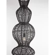 NovaLuce BREENA függeszték fém, rattan, fekete, E27 - NL-9586660