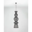 NovaLuce BREENA függeszték fém, rattan, fekete, E27 - NL-9586660