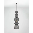 NovaLuce BREENA függeszték fém, rattan, fekete, E27 - NL-9586660