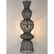 NovaLuce BREENA függeszték fém, rattan, fekete, E27 - NL-9586660