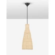 NovaLuce RIELO függeszték fém, rattan, fekete, természetes, E27 - NL-9586664