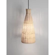 NovaLuce RIELO függeszték fém, rattan, fekete, természetes, E27 - NL-9586664