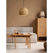 NovaLuce RIELO függeszték fém, rattan, fekete, természetes, E27 - NL-9586665