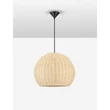 NovaLuce RIELO függeszték fém, rattan, fekete, természetes, E27 - NL-9586665
