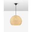 NovaLuce RIELO függeszték fém, rattan, fekete, természetes, E27 - NL-9586665