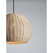 NovaLuce RIELO függeszték fém, rattan, fekete, természetes, E27 - NL-9586665