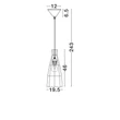 NovaLuce RIELO függeszték fém, rattan, fekete, barna, E27 - NL-9586666